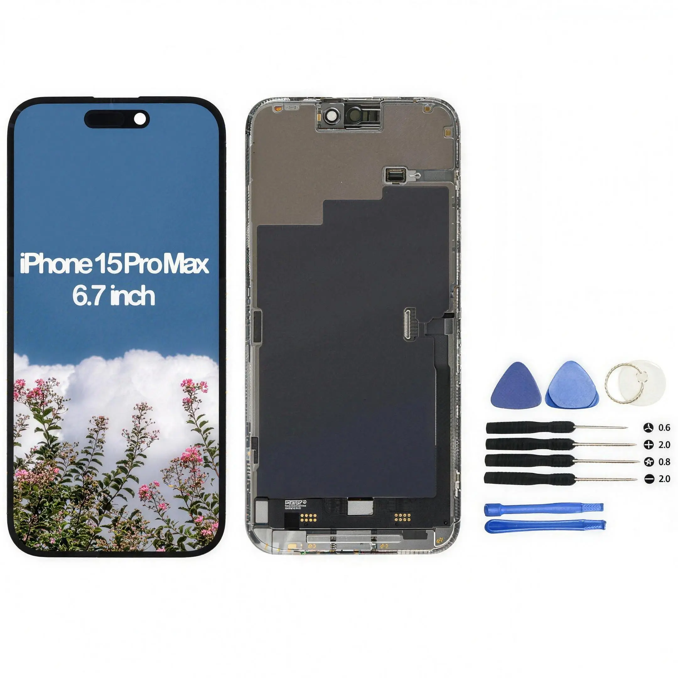 For iPhone 15 Pro Max LCD Touch Screen Digitizer Display Replacement Assembly