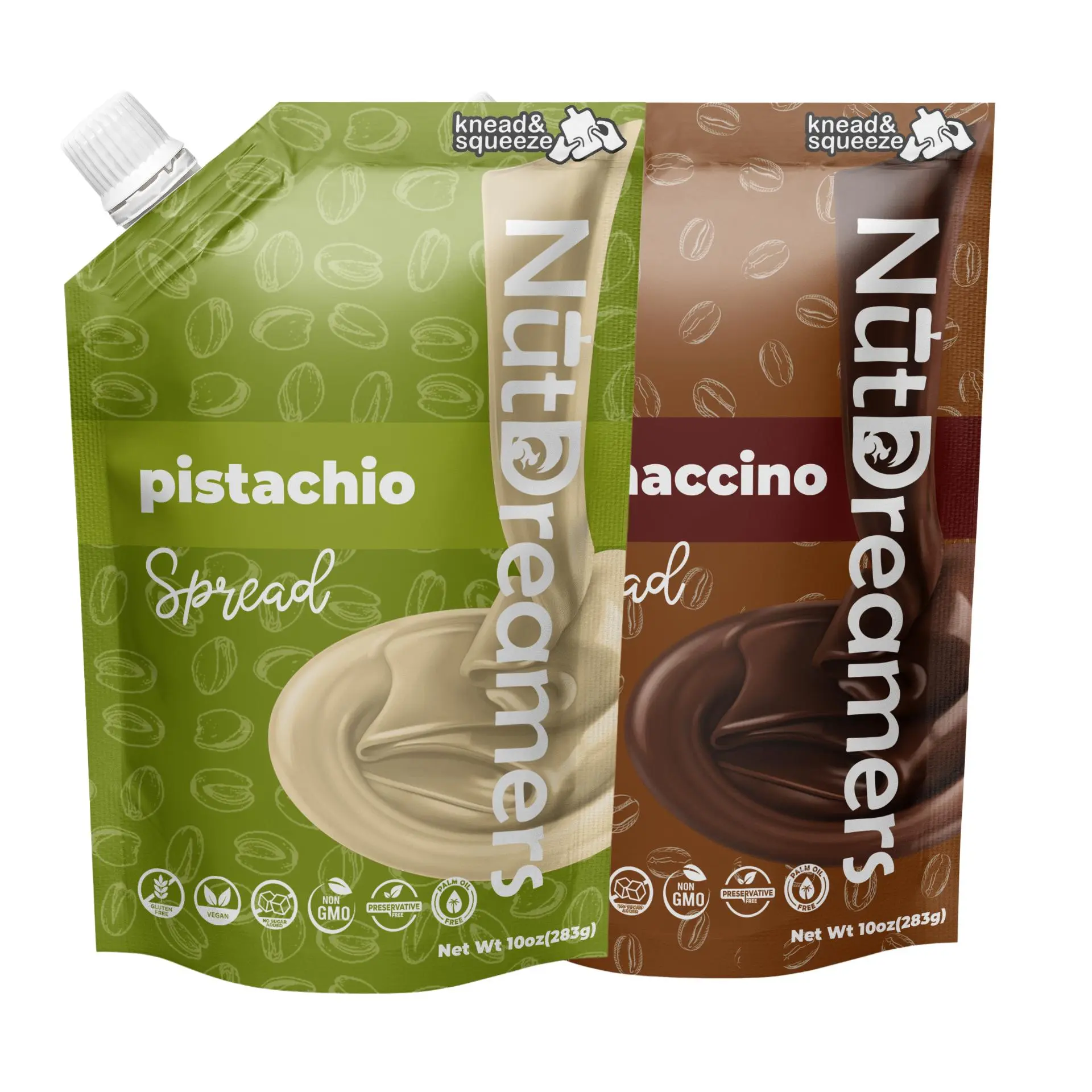 Pistachio + Mochaccino Sweet Nut Spreads - Keto-Friendly, Gluten-Free, No Palm Oil, Natural Flavor Pantry Nut Butter Snack