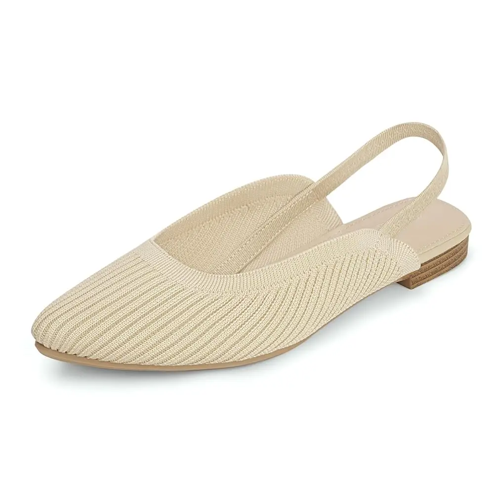 MUSSHOE Pointed Toe Slingback Flats for Women Comfortable and Chic, Footwear, Comfy