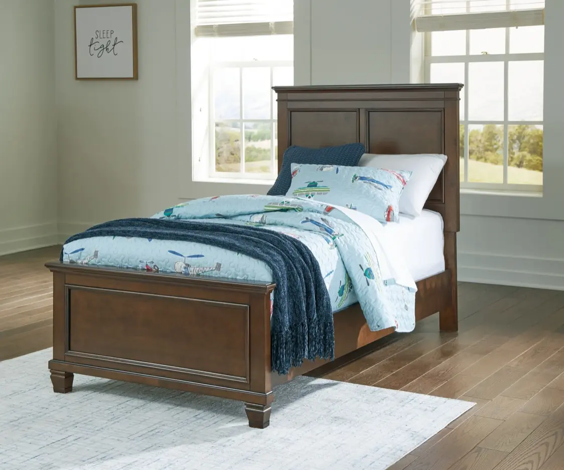 Twin Panel Bed and Mattress Set by Meridian International