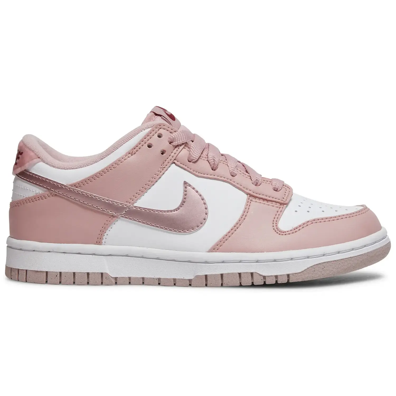 Nike Dunk Low GS 'Pink Glaze' - Pink Glaze/White/Pomegranate Colorway DO6485-600 Women's Low-Top Sneakers, Stylish Sneaker, 6.5 Us