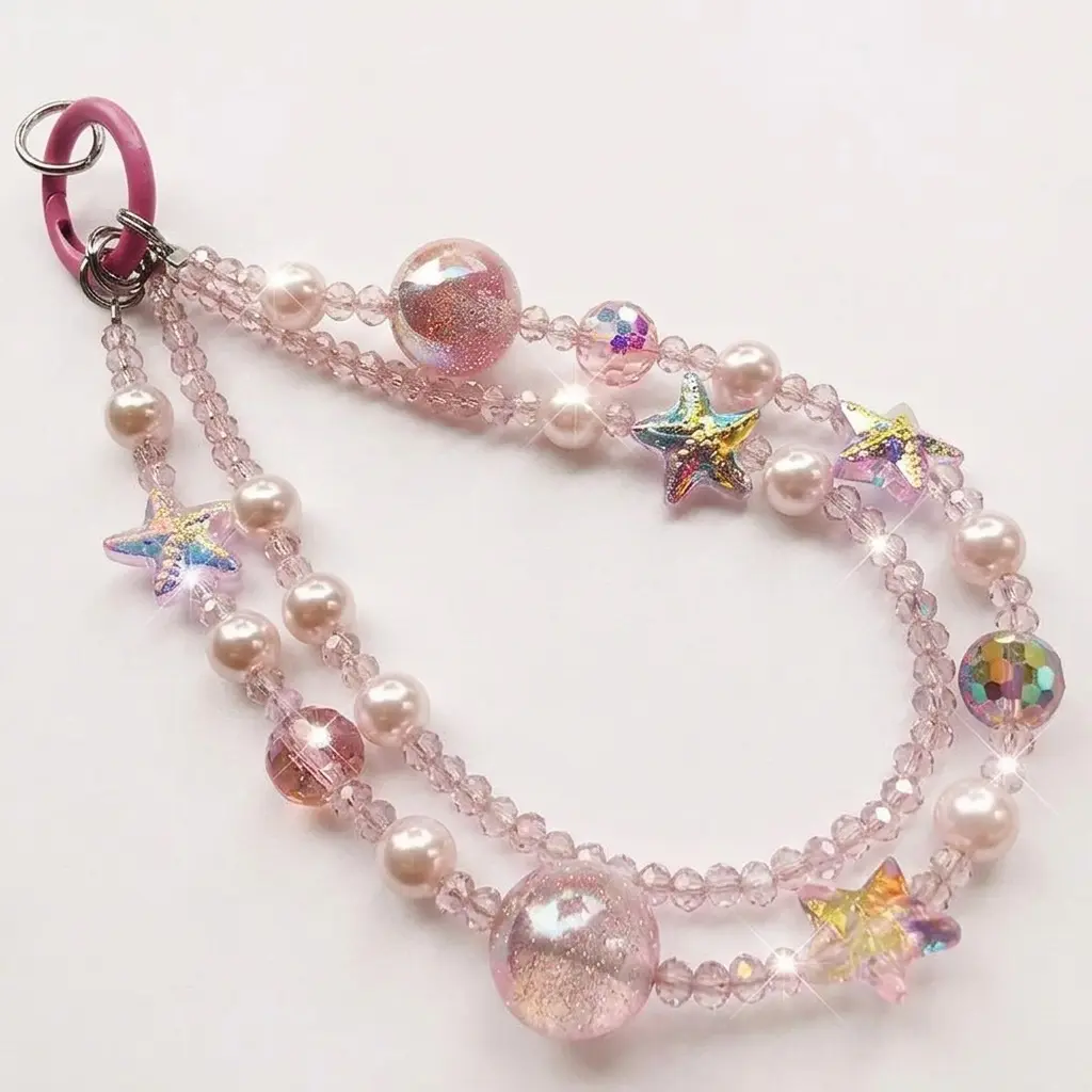 Handmade Crystal Beaded Phone Charm, Phoenix Pendant Wrist Strap, Colorful Bead Phone Lanyard, Aesthetic Phone Case Accessory Bag Keychain Gift
