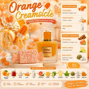 (2pc Orange Creamsicle Bundle) Bonbon Boom by Gulf Orchid + Smoked Cinnamon by OriArome EDP Spray, 3.4oz