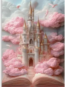 Fairy Tale Castle Art Print Fantasy Book Lover Decor Dreamy Magical Wall Art Posters for Room Aesthetic And Wall Art Picture Living Room Decor