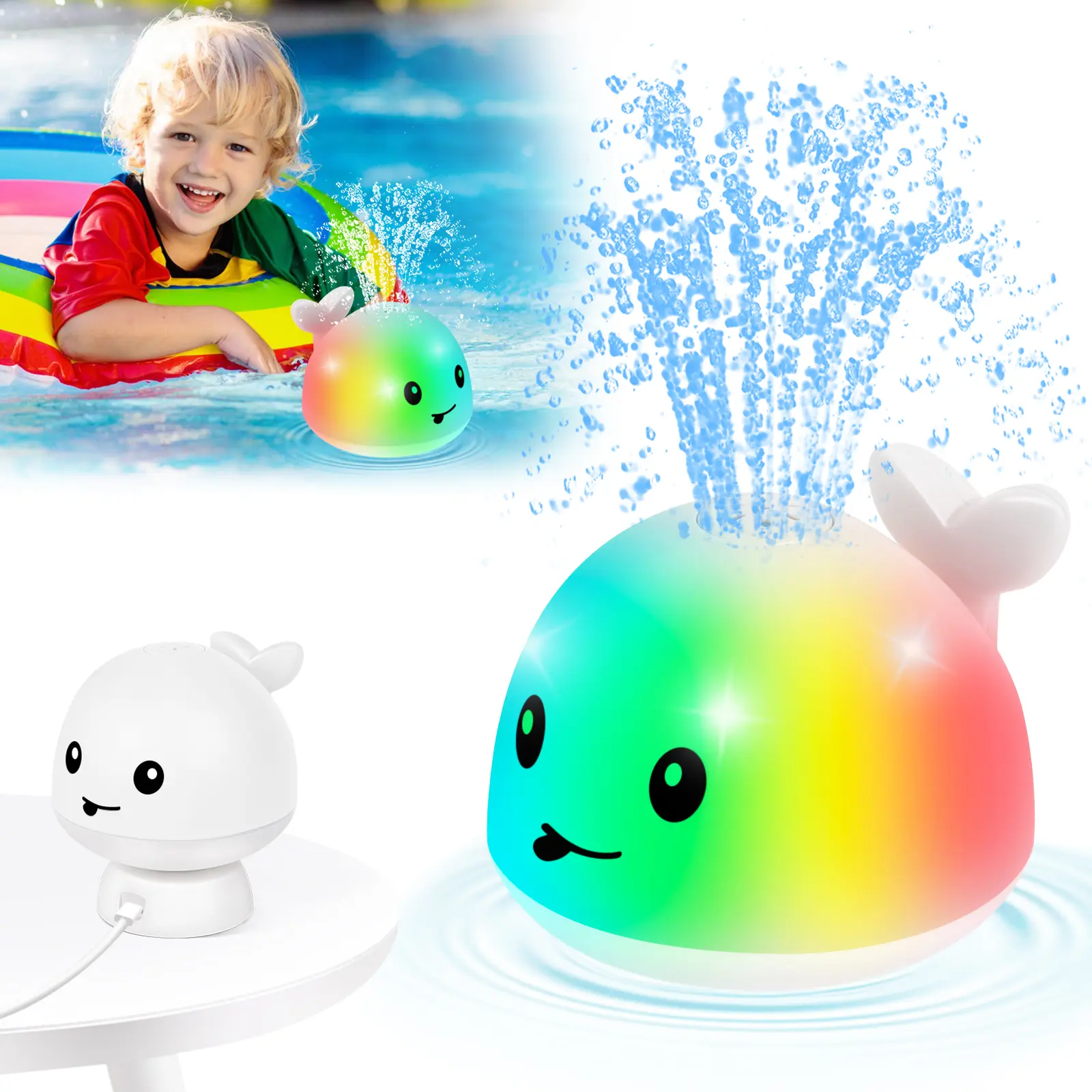 White 4th Generation whale bath toy