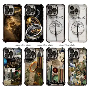 Hot Trendy Novel L-Lord of the R-Rings LOTR Phone Cases For iPhone 17 Promax Air 16 15 14 Pro Max Plus 13 12 11 Black Transparent Electroplate TPU Shockproof Protective Cover Gifts For Birthday Valentine Christmas Thanksgiving