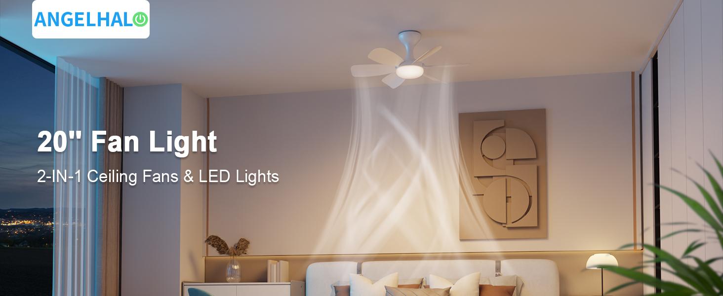 Socket Ceiling Fan with Lights & Remote App, E26/E27 Base, Dimmable 3-Color, Reversible Motor, Easy Screw-in Installation for Bedroom, Living Room, Kitchen & Garage