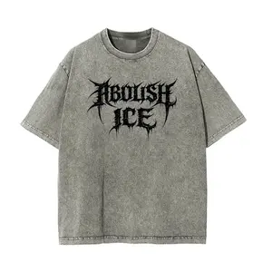 Abolish ICE Anti ICE Shirt  Oversize Unisex Washed T-Shirt for Women Men Unisex Fit  Oversize Streetwear Super Soft