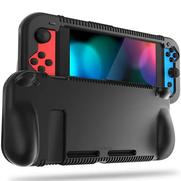 Fintie Durable Silicone Protection Cover with Ergonomic Handle for Nintendo Switch, Anti-Slip, Shockproof Accessory for Handheld Console