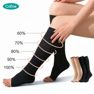 COFCARE Compression Socks (15-30mmHg), Unisex Knee High Breathable Athletic Socks for All-Day Comfort, Swelling Relief & Running, Breathable Sports Socks