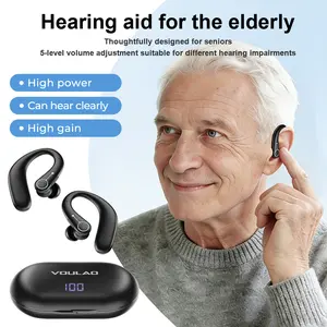 VOULAO Hearing Aids Wireless Earbuds, In Ear Bluetooth Headphones, In Ear Hearing Aids, For Elderly, With Digital Display Charging Case, Over 48 Hours of Battery Life, compatible with iOS/Android