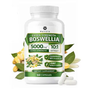 Extra Strength Boswellia Serrata 10:1 Extract Capsules, 5000 mg Dietary Supplement, 65% Boswellic Acid, 10X High Potency, 100% Vegetarian, All-Natural, Non-GMO, Dairy-Free, Gluten-Free, No Tree Nut