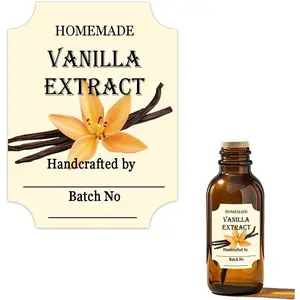 40 Pcs Vanilla Extract Labels 2 * 3 Inch Handmade Stickers for Homemade Honeys or Extracts Handcrafted Bottles Bottle Label