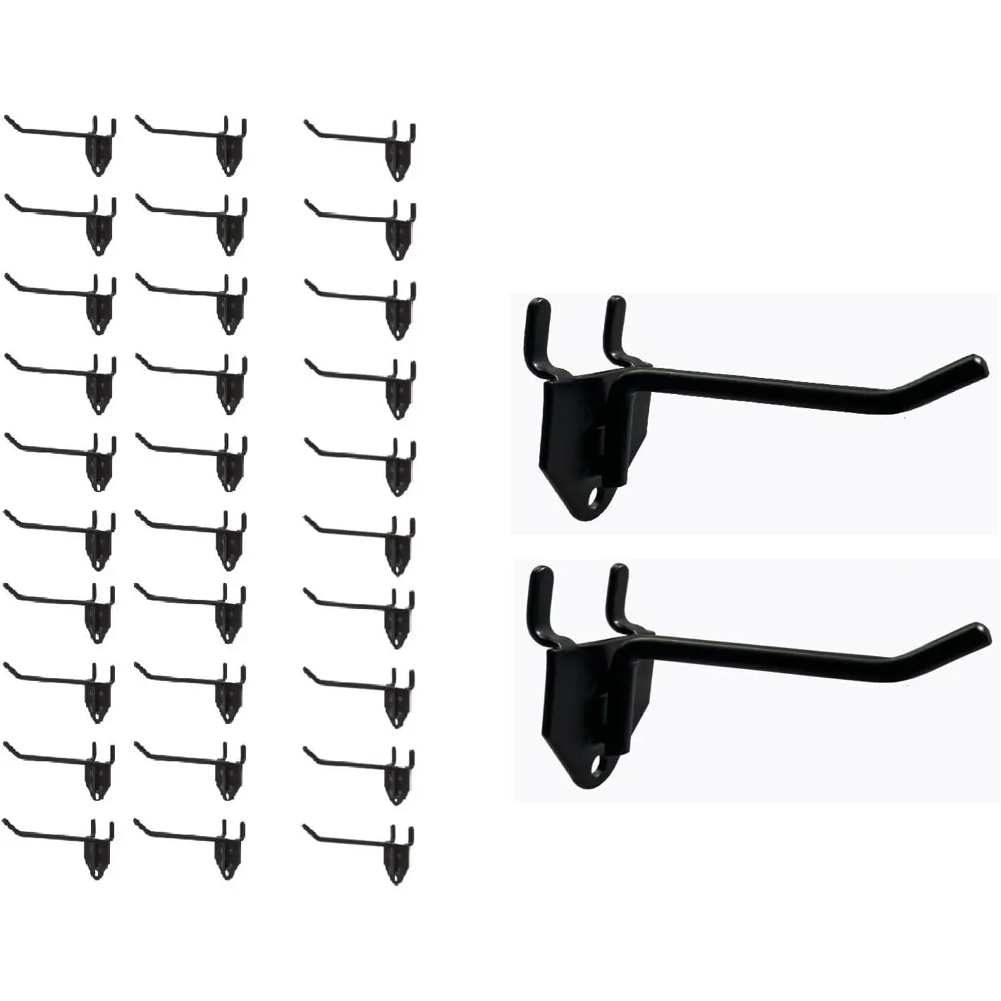 30 Packs 4" Long Metal Pegboard Hooks, Standard Hooks is Fit to Any Pegboard Panels
