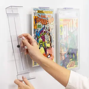 Comic Mount 1 Pack, Comic Book Shelf Stand or Wall Mount Display, Invisible and Adjustable