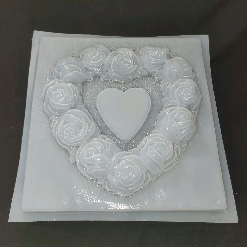 Heart shape in Roses Plastic Mold