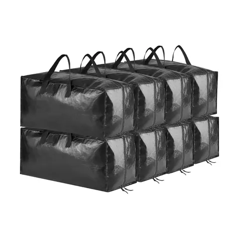 SpaceAid Heavy Duty Moving Bags, Black (8 Pack)