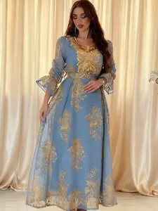 Women's Ethnic Pattern Dress, Elegant Loose-Fit Woven Fabric, All-Season Muslim Islamic Clothing, Modest Islamic Clothing, Islamic Modesty Clothes, Muslim Women Gowns, Muslim Outfits, Ramadan & Eid