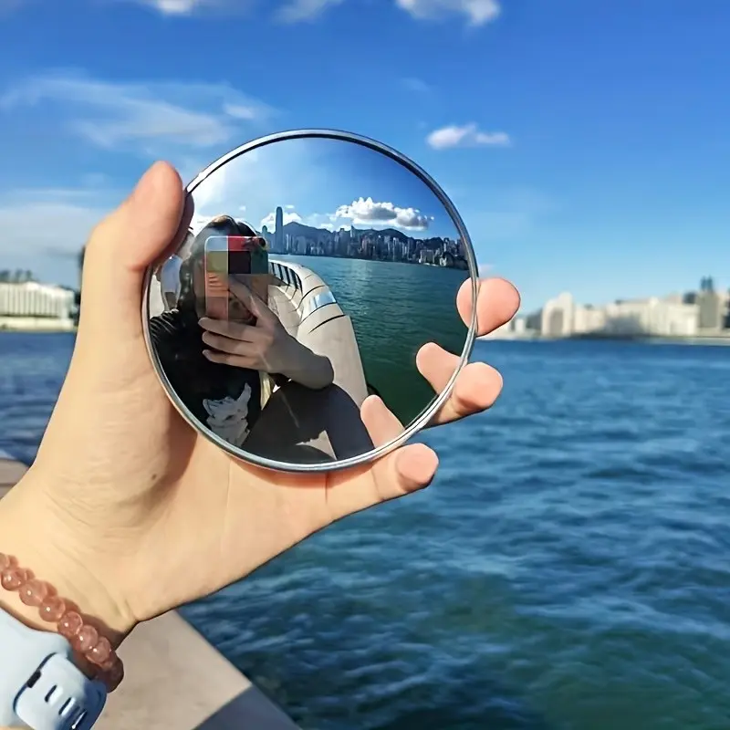 Travel photography artifact - small round mirror photo check-in, convex mirror wide-angle shooting, essential travel gift mirror for friends, selfie accessories, portable accessories, Travel hand mirrors, compact design, reflection