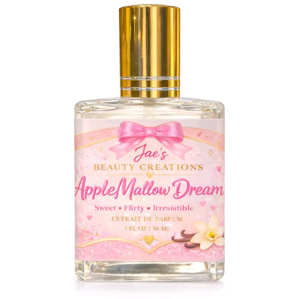 Jae's Beauty Creations AppleMallow Dream Extrait de Parfum, Unisex Sweet Gourmand Fragrance with Cozy Vanilla Base & Spun Sugar Cozy Notes