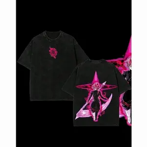 Retro Retro Limited Edition Wukong Dark Saiyan Rose, Super Animation Double-Layer Printing Super Cool Cartoon Acid Washing Light Cotton T-Shirt, Water Gift Anime Fans, Anime Lovers. Menswear Top 7