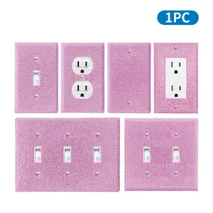 Sparkling Diamond Wall Panel, Switch Light Panel, Decorative Modern Durable Cover, Dual Toggle Socket Panel, Home Decoration