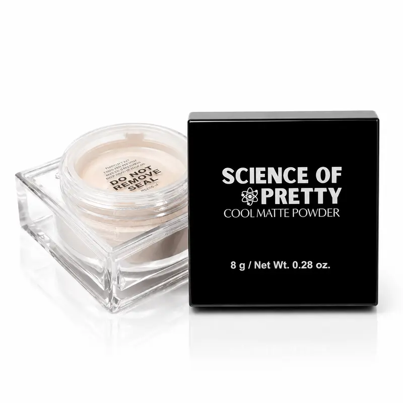 Cool Matte Finishing Cosmetic Setting Powder - Science of Pretty, 8g Skin-Friendly Formula with Titanium Dioxide (CI 77891), Small Batches Production