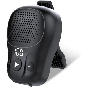 Wearable Bluetooth Speaker Clip-on Wireless Portable Speakers IP56 Waterproof Up to 18 Hours Battery Life Built-in Mic for Hands-Free Music Calls Work Outdoor Dark Black