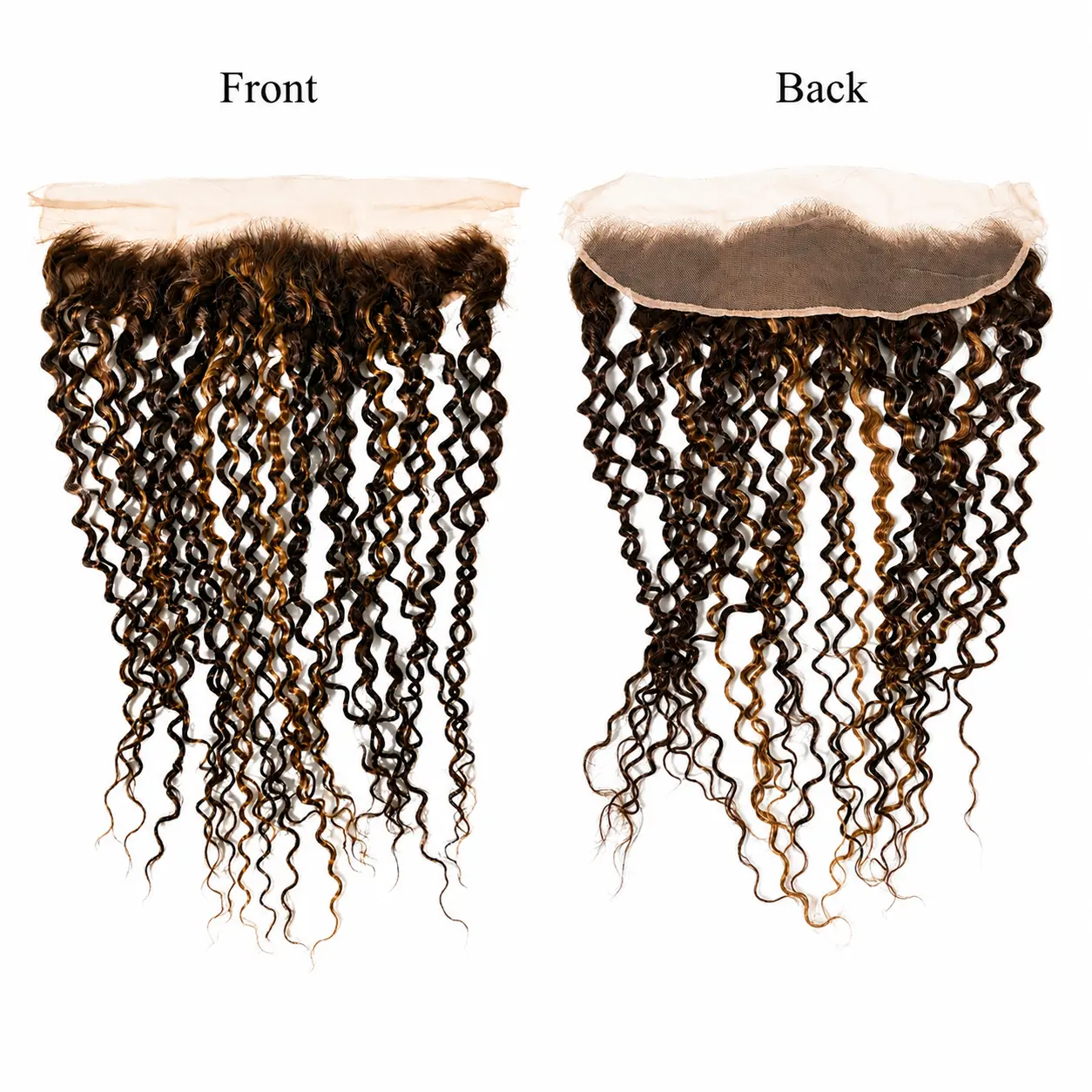 [Summervibes] P4/27 Highlight 10A Brazilian water Wavy Bundles with 13*4 Frontal Closure Hair Extensions