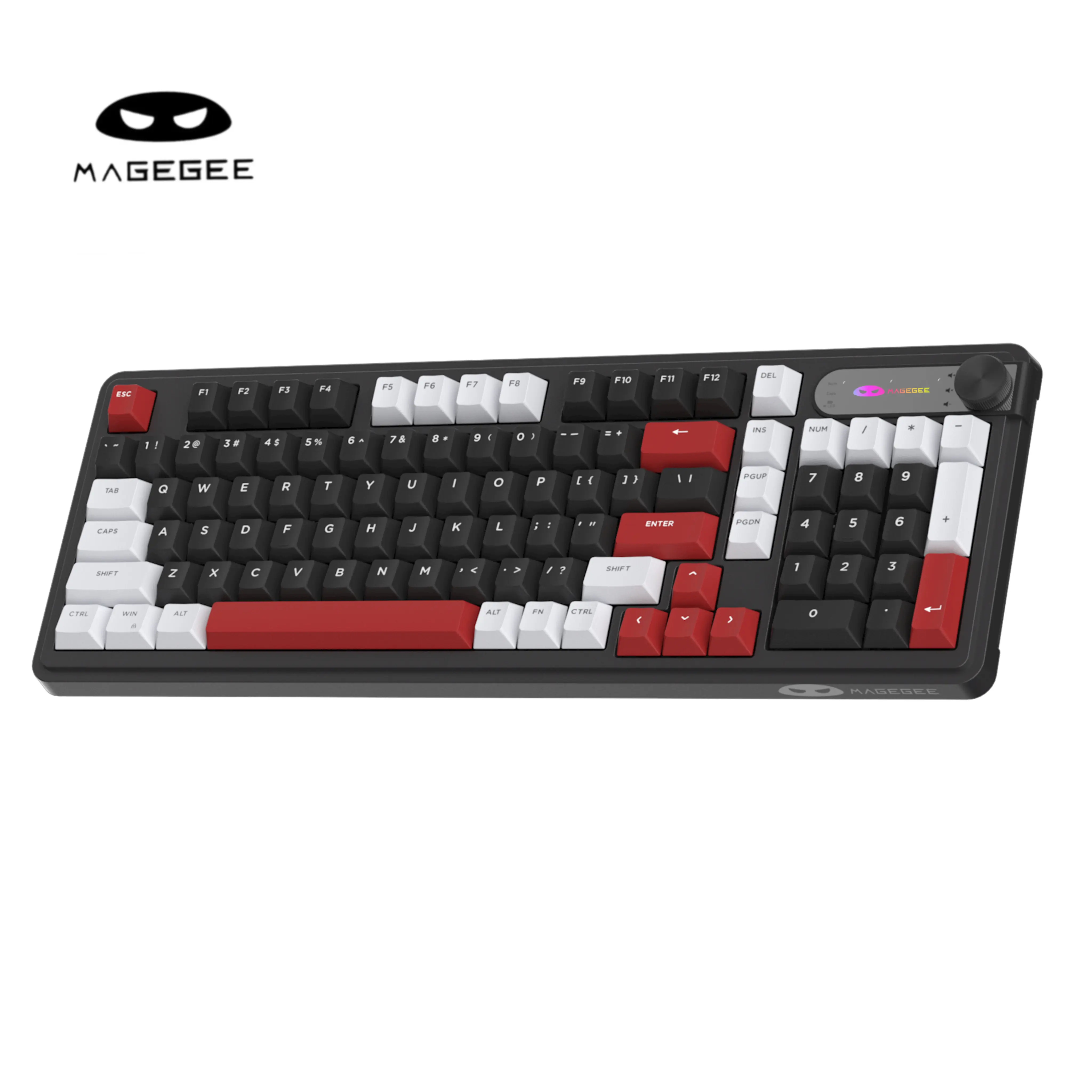 MageGee GK960 Wired 2.4G BT Keyboard  RGB Lights Adjustable Brightness Speed Multiple Lighting Modes