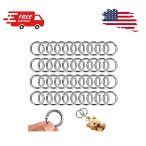40Pcs Spring O Rings Round Carabiner Snap Clip, 28MM