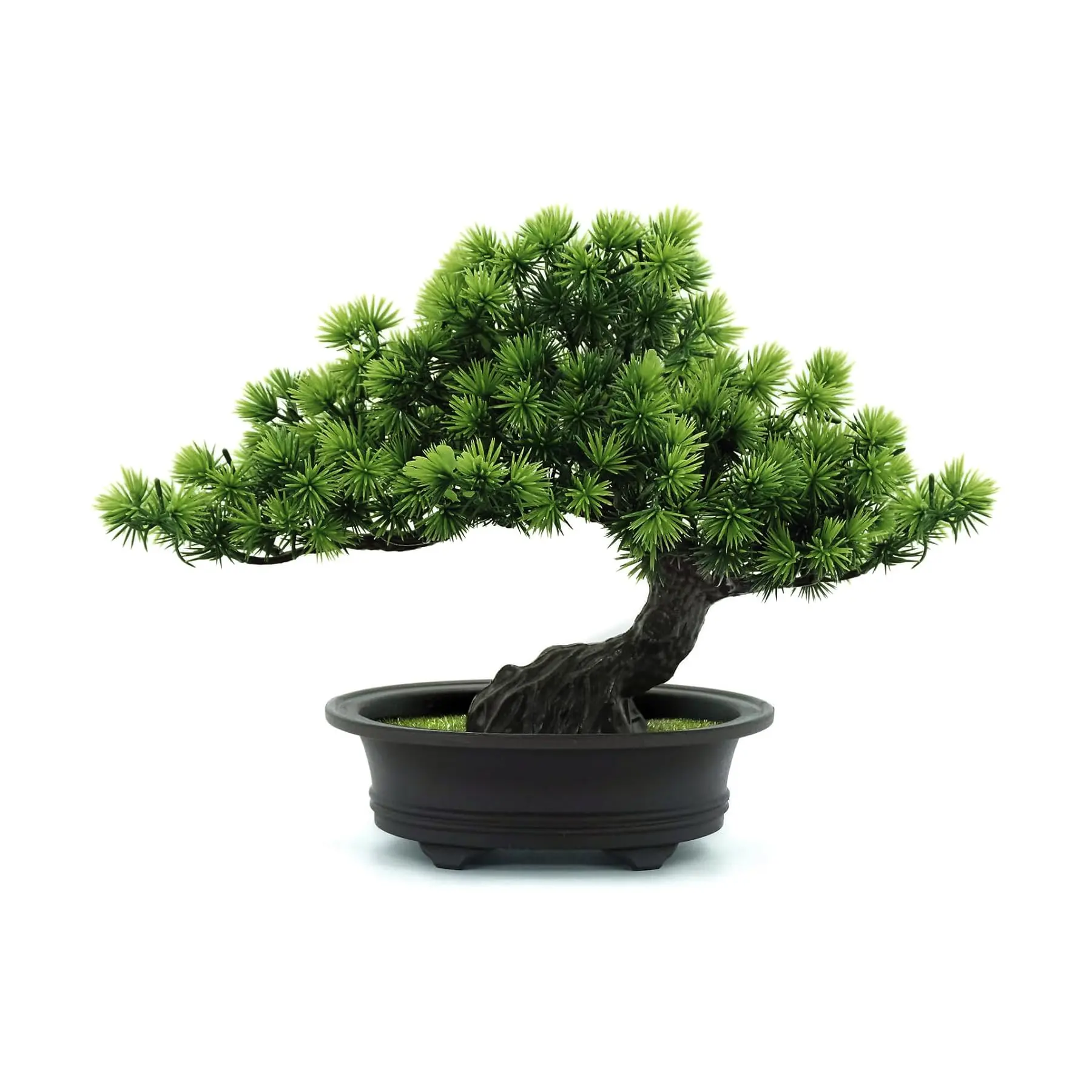 Artificial Bonsai Tree, Faux Pine Tree in Pot, Decorative Plant for Home Office Desk, Fake Plant for Home Decor, Desktop Ornaments, Potted Indoor Plants