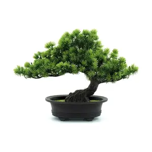 Artificial Bonsai Tree, Faux Pine Tree in Pot, Decorative Plant for Home Office Desk, Fake Plant for Home Decor, Desktop Ornaments, Home Decor Plants