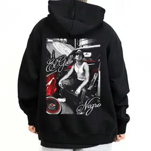 El Gallo Negro, Chicano Clothing, Cholo, Gangster clothes, Hoodies for men, Men's clothing, Streetwear, Lowrider, Graphic tee, Men gifts