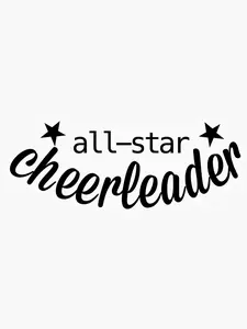 cheer all star cheerleader vinyl decal sticker 5"