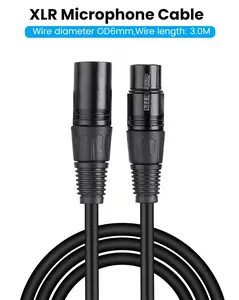 XLR Male to Female Microphone Cable Balanced Microphone Cable 3 Pin XLR Male to Female Balanced Microphone Cord
