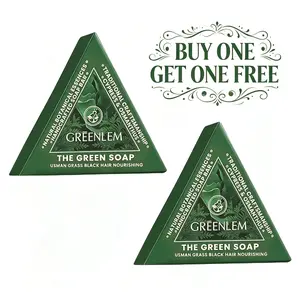 【BUY ONE GET ONE FREE]Anti-Hair Loss Shampoo Bar — 120g biotin-enriched herbal soap with 14 ingredients (Usma grass, ginseng, tea tree oil). Strengthens roots, cleanses, nourishes, protects, ideal for thinning hair. tiktokshopspringglowup