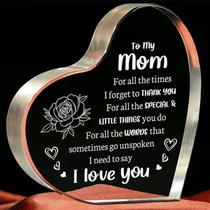 Acrylic Desktop Decoration Sign, Acrylic Heart-Shaped Decor Ornaments ,Home Decor for Living Room Bedroom Office, Signage, Decoration Items, Room Accessories，funny sign，desktop art decor，perfect gift for birthday，mother's day，father's day，valentine's day