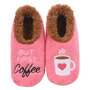 Snoozies! Womens Plush Coffee Pairables Slippers for Women