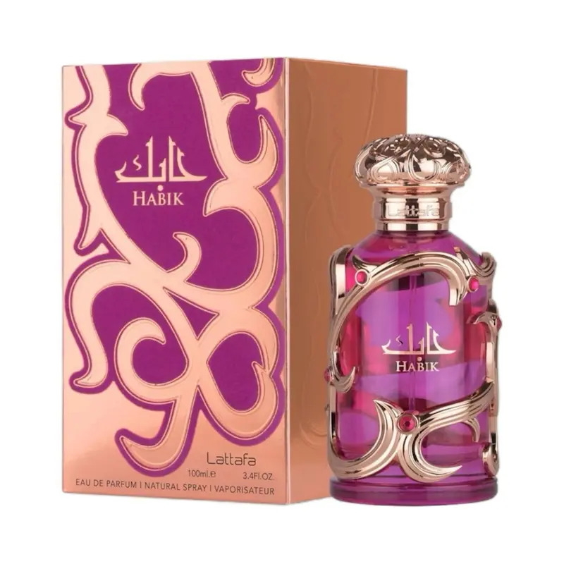 Lattafa Habik EDP Spray for Women (3.4 oz/100ml) - Cruelty-Free Floral Fruity Scent with Notes of Bergamot, Pear, and Musk, Ideal for Womens Gifts, Scented Fragrance Perfume, Elegant Perfume, Long Lasting Perfumes
