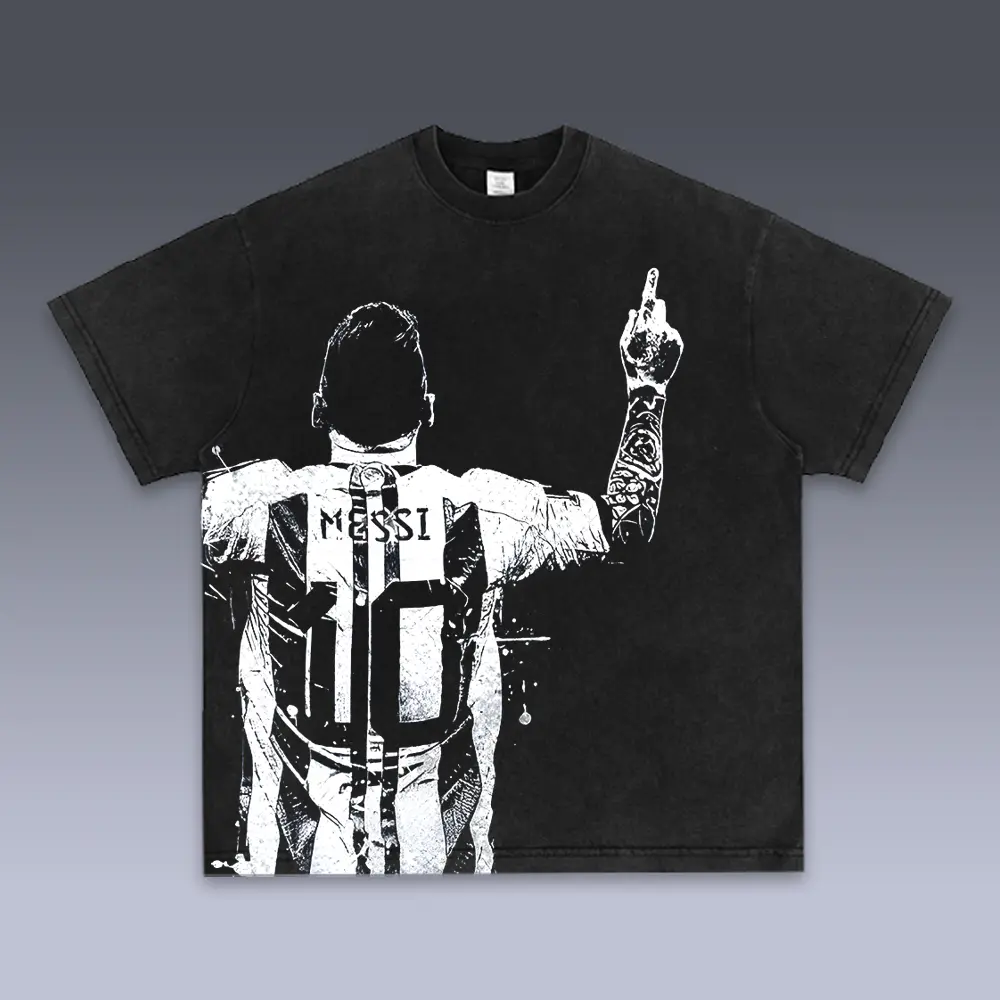 Messi Argentina Vintage Premium Acid Washed 100% Cotton T-Shirt Ver2, National Football Graphic Tee, Player Soccer Fan Shirt, Player Football Gift For Enthusiast