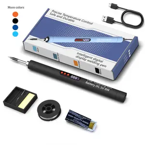 Rechargeable USB Digital Soldering Iron, Portable Design with Smart Display, Precise Temperature Control for DIY Electronics Repair, Wireless Convenience and Long-Lasting Battery
