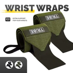 Tribe Lifting Weightlifting Wrist Wraps 18" Premium Quality Wrist Support with Heavy Duty Thumb Loop - Best Wrap for Powerlifting, Strength Training, Bodybuilding for Men & Women