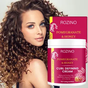 【Ten pack at a better price】ROZINO Pomegranate Honey Curl Defining Cream 250g HairCare Spray Gel for Thick Curly Hair Contains Neither -Haircare