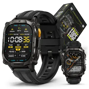 Carbinox Edge Smart Watch Rugged, 1.96″ AMOLED, Stainless Steel, IP69K/5ATM Fitness trackers, Bluetooth Calls, Smart Watch for Android Phones iOS