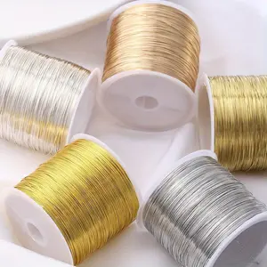 [5 Meters Copper Wire Beads] 5Meters/roll Of Copper Wire DIY Handmade Hair Accessories Headwear Accessories Soft Wire Bracelet Bead String Material Pearl Necklace Threading Bead Wrapping Styling Shaping Threaded Beads