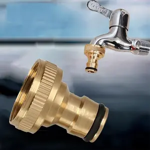 1PC 3/4 Inch Quick Connect Hose Connector, Car Wash Hose Fittings Solid Brass Quick Water Hose Connector