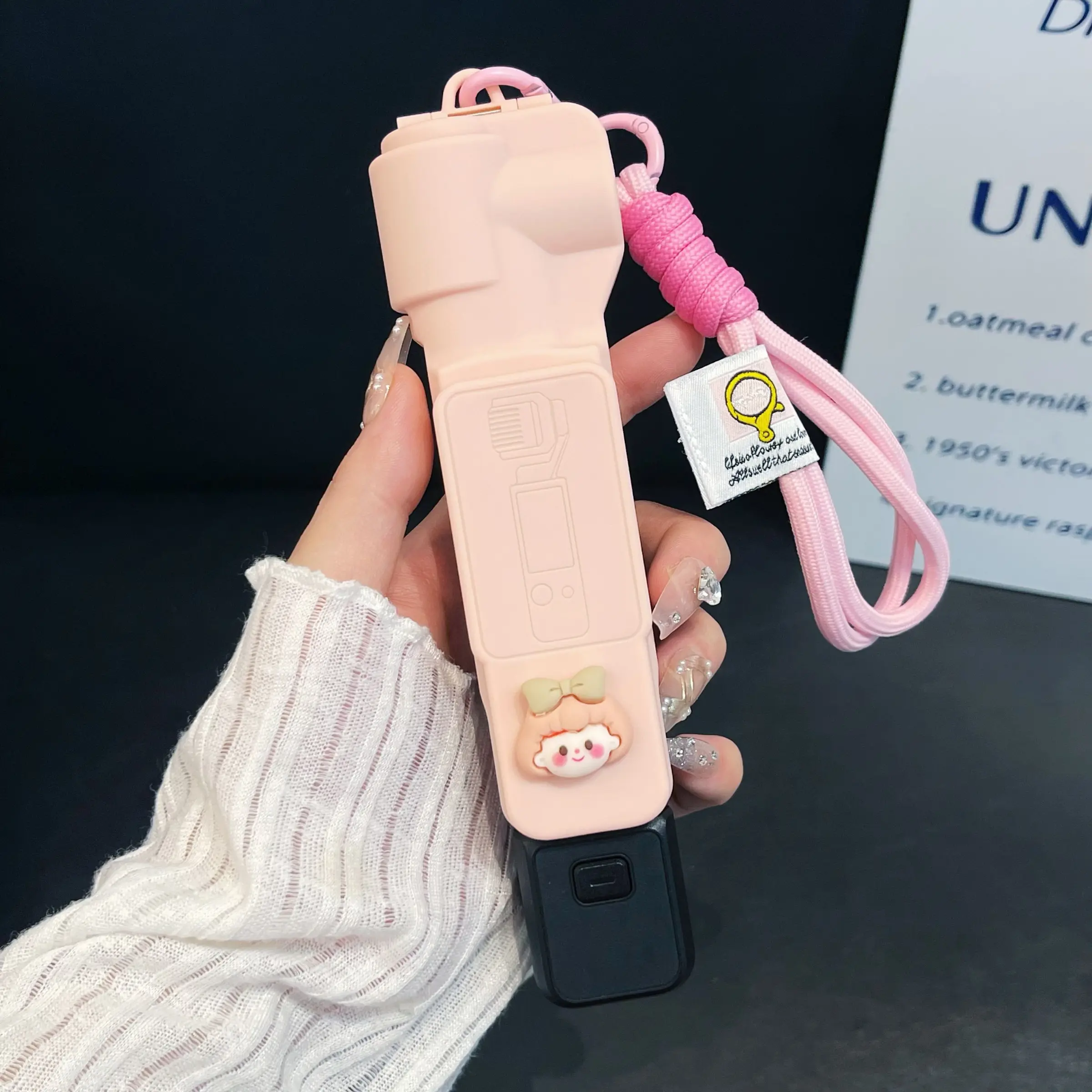 Luxury Cute Cartoon Handmade DIY Camera Case, Silicone Protective Cover for Dji Pocket3, Ultra-Thin Soft Full Protection with Lanyard, Camera Accessories