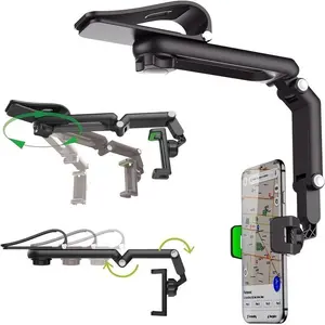 2025 Good Quality New 1080° Multi-function Sun Visor Universal 360 Degree Rotating Phone Holder Suitable for Any Scene Car Holder -Rotatable and Retractable