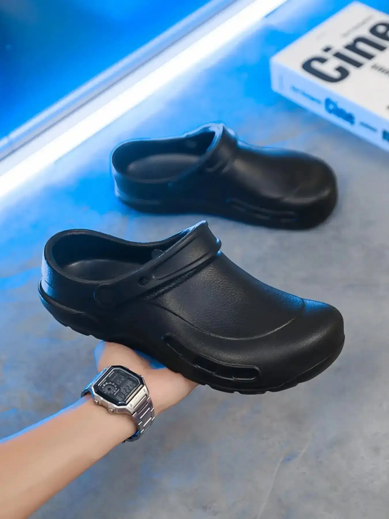Non-slip Minimalist Soft Clogs, EVA Clogs Mules, Slip On Mules for Chef Nurse Doctor, Lightweight Waterproof Work Shoes Kitchen Hospital Garden Beach, Breathable, Fashion, Modern, Sporty